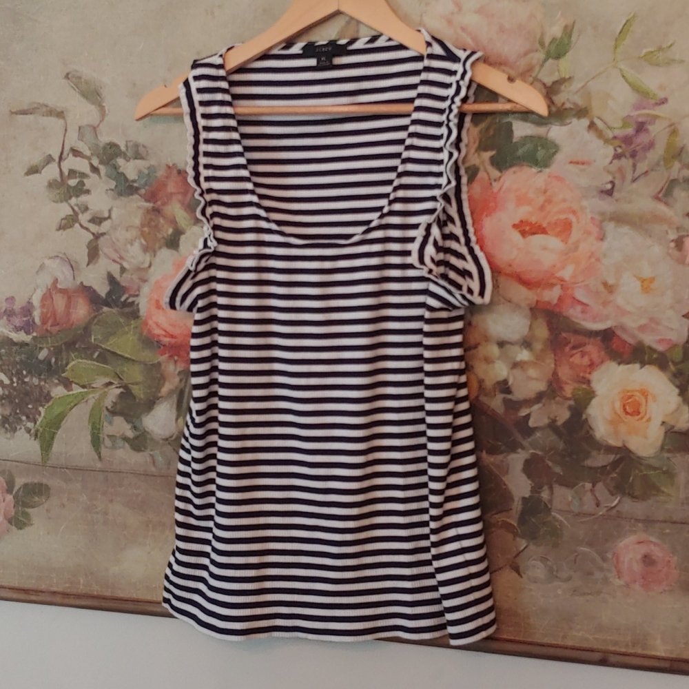 Striped jcrew tank top